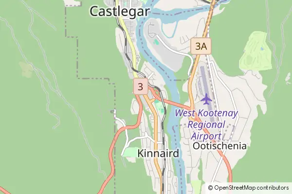 Mapa Castlegar