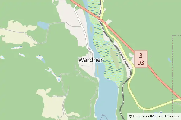 Mapa Wardner