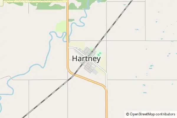 Mapa Hartney