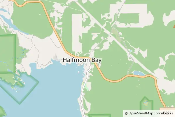 Mapa Halfmoon Bay