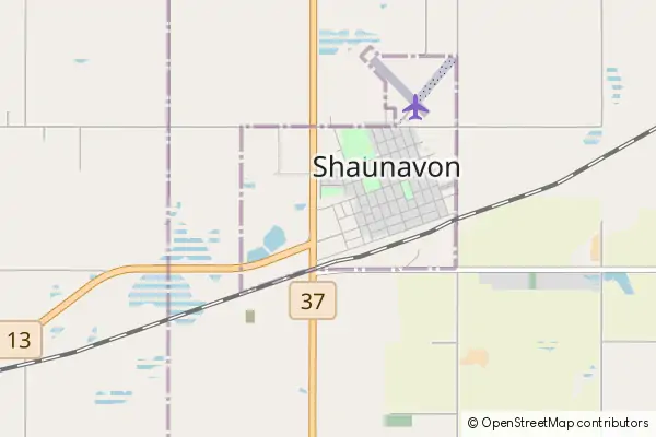 Mapa Shaunavon