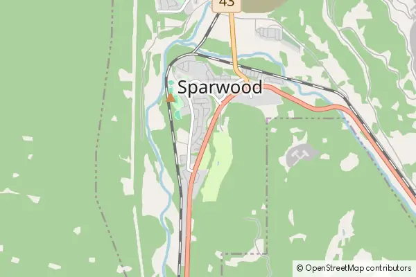 Mapa Sparwood