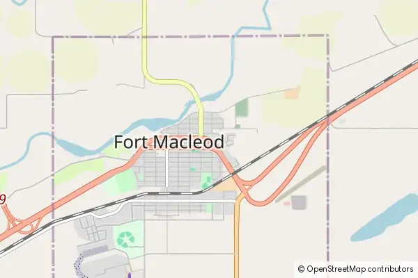 Mapa Fort Macleod