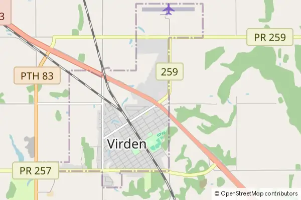 Mapa Virden