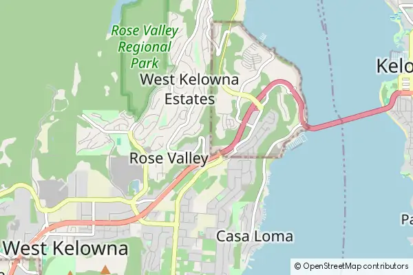 Mapa West Kelowna