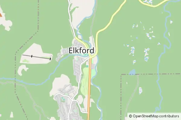 Mapa Elkford