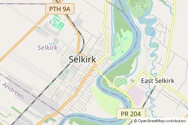 Mapa Selkirk