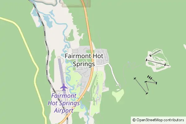 Mapa Fairmont Hot Springs