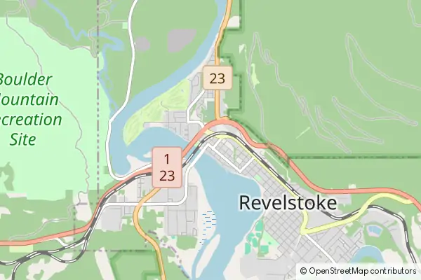 Mapa Revelstoke