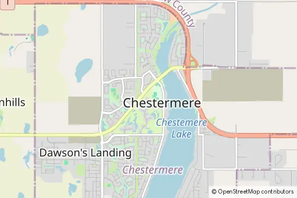 Mapa Chestermere