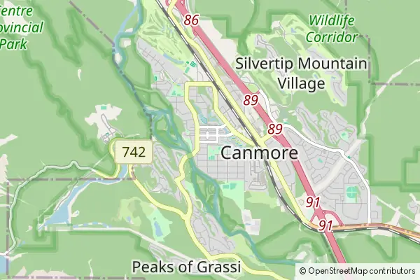 Mapa Canmore