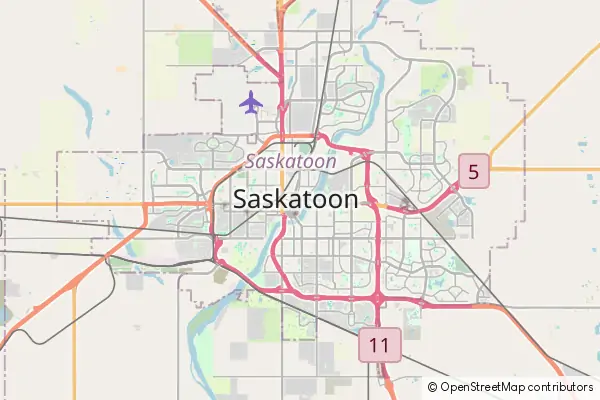 Mapa Saskatoon