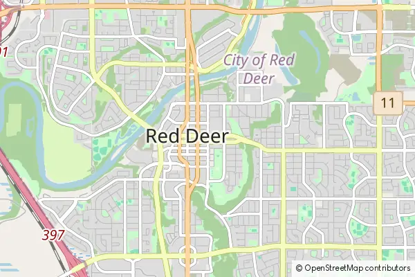 Mapa Red Deer