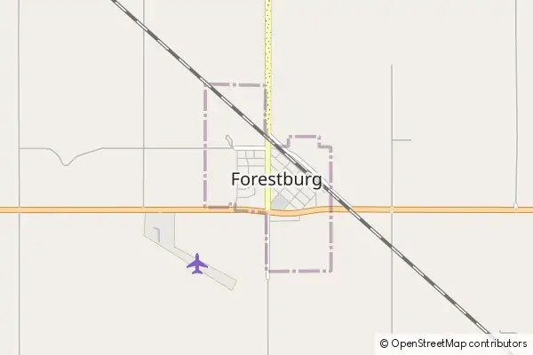 Mapa Forestburg