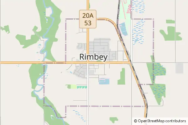 Mapa Rimbey