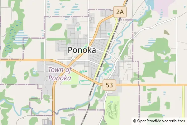 Mapa Ponoka