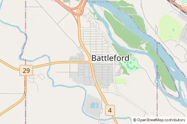 Mapa Battleford