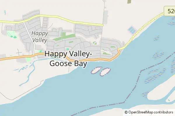 Mapa Happy Valley-Goose Bay