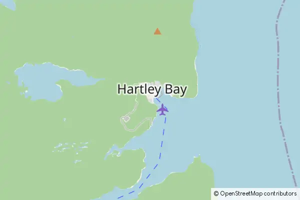 Mapa Hartley Bay