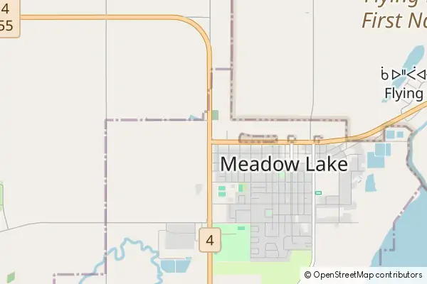 Mapa Meadow Lake