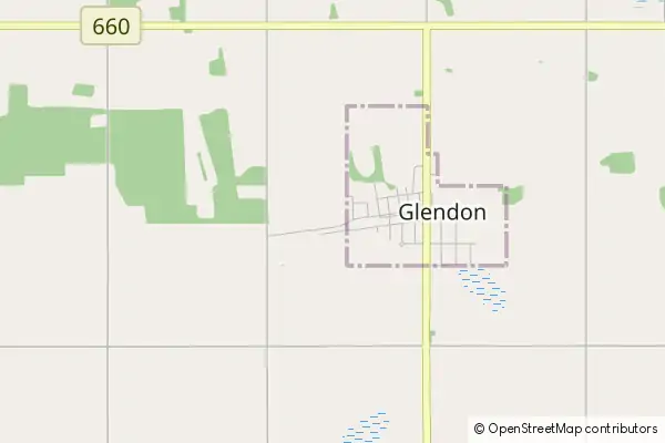 Mapa Glendon