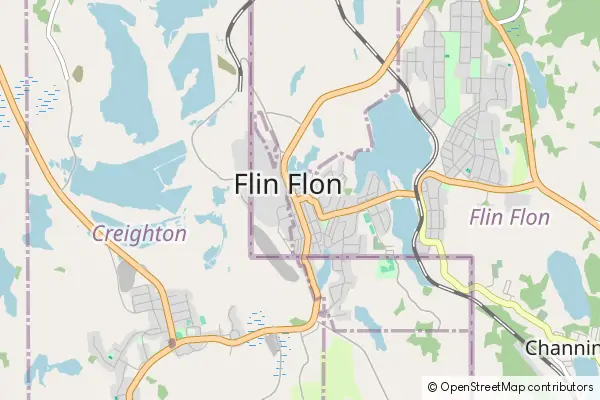 Mapa Flin Flon