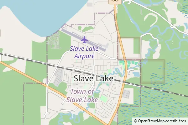 Mapa Slave Lake