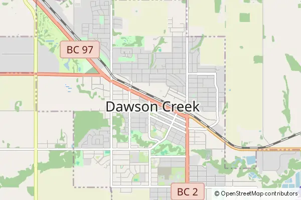 Mapa Dawson Creek