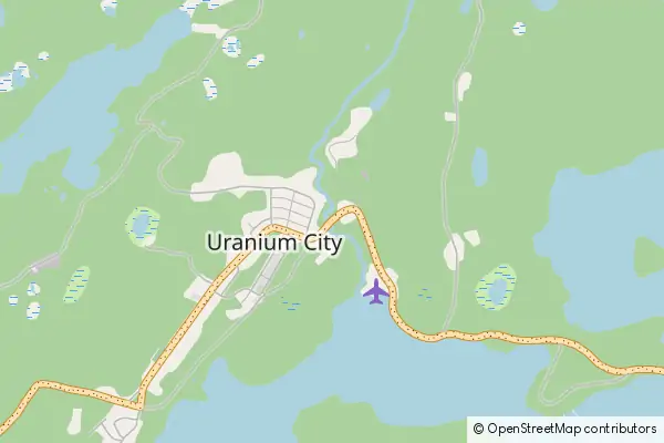 Mapa Uranium City