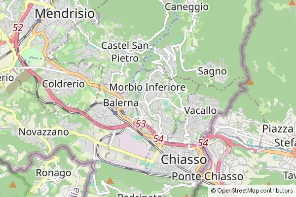 Mapa Morbio Inferiore