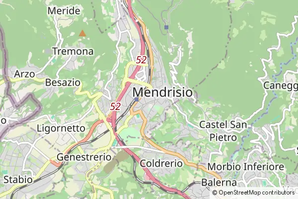 Mapa Mendrisio