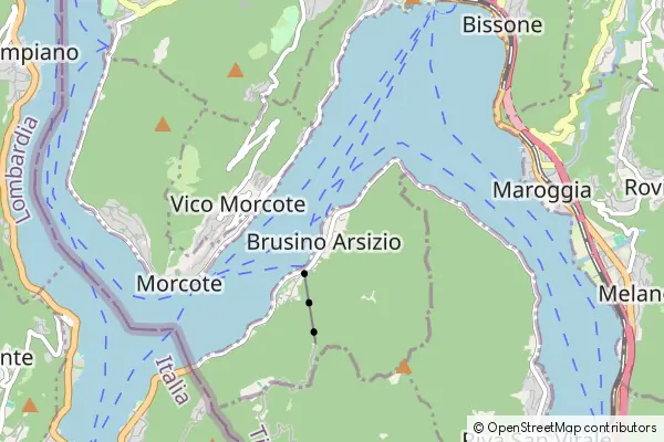 Mapa Brusino Arsizio