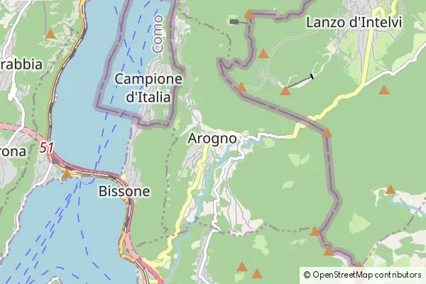 Mapa Arogno