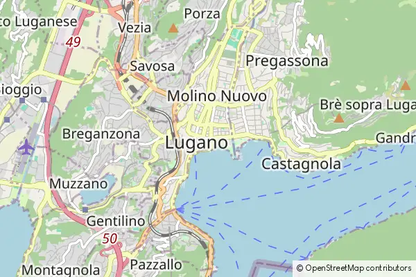 Mapa Lugano