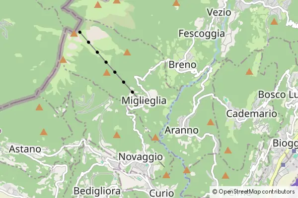 Mapa Miglieglia