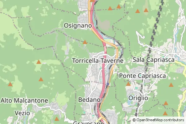 Mapa Torricella Taverne