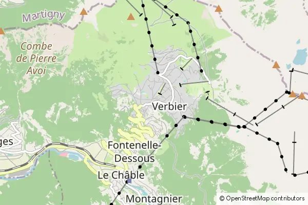 Mapa Verbier