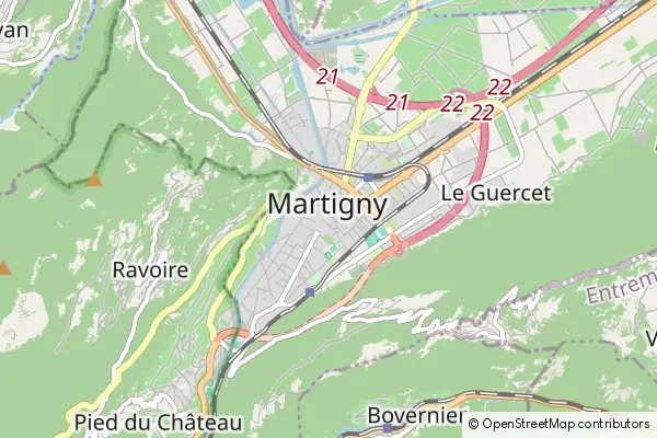 Mapa Martigny