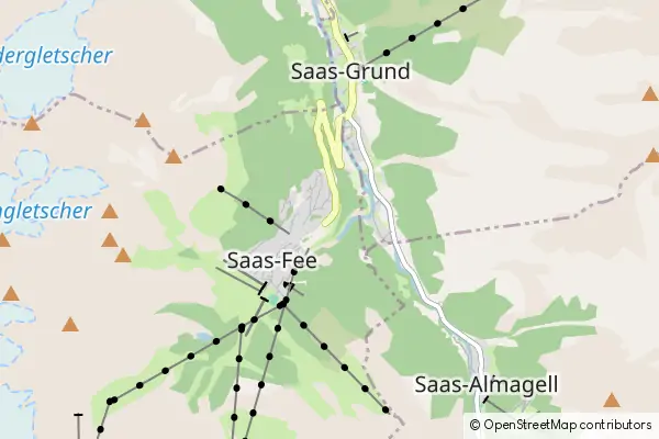 Mapa Saas-Fee