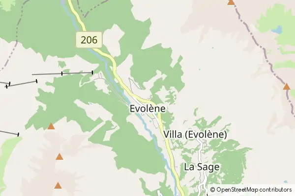 Mapa Evolène