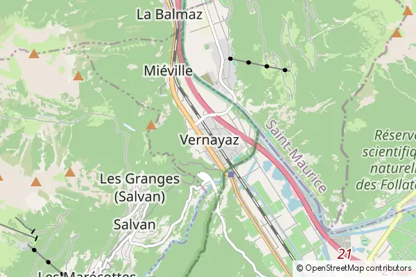 Mapa Vernayaz