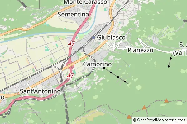 Mapa Camorino