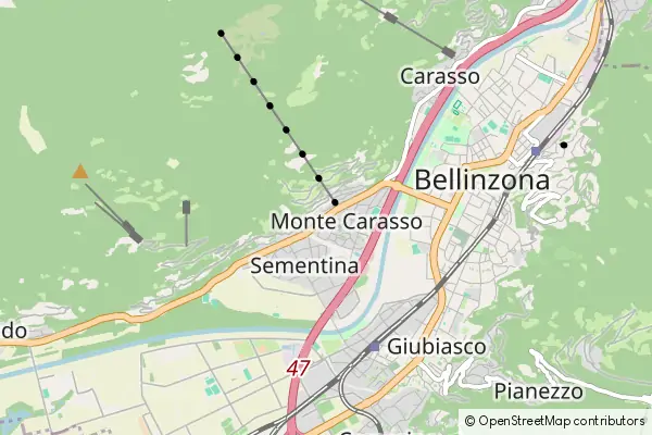 Mapa Monte Carasso