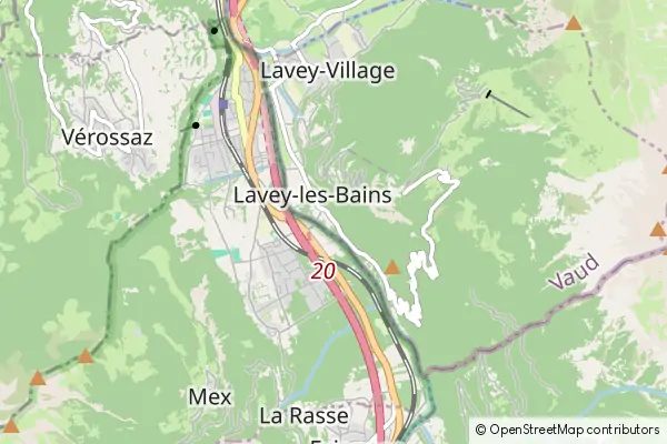 Mapa Lavey-les-Bains