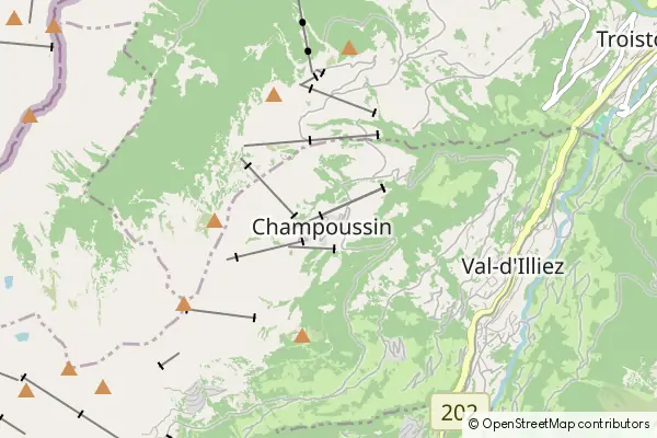 Mapa Champoussin