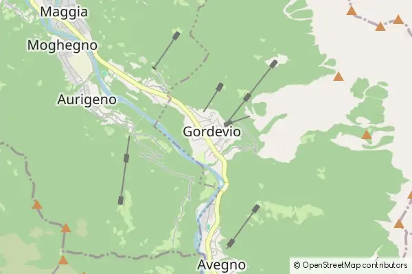 Mapa Avegno Gordevio