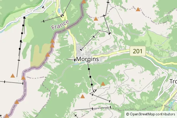 Mapa Morgins