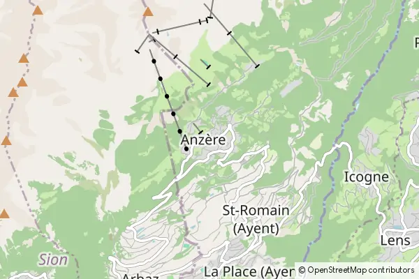 Mapa Anzère