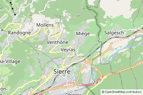 Mapa Veyras