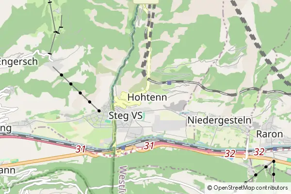 Mapa Hohtenn